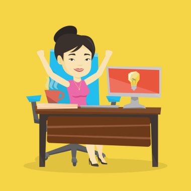 Başarılı bir iş fikri vektör çizim.