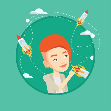 İş başlatmak kadar vektör çizim.