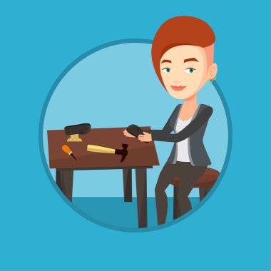 El yapımı ayakkabı yapım Atölyesi kunduracı.