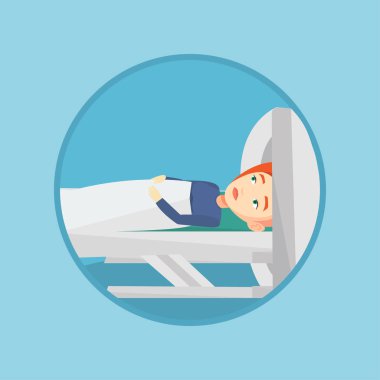 Manyetik rezonans görüntüleme vektör çizim.