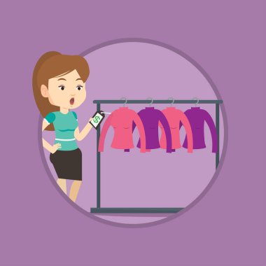 Kadın giyim mağazası fiyat etiket tarafından şok.