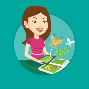 Artırılmış gerçeklik vektör çizim.