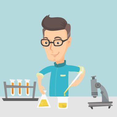 Laboratuar sınıfında çalışma öğrenci.