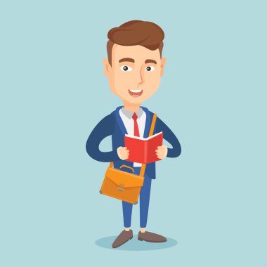 Öğrenci kitabı vektör illüstrasyonu.