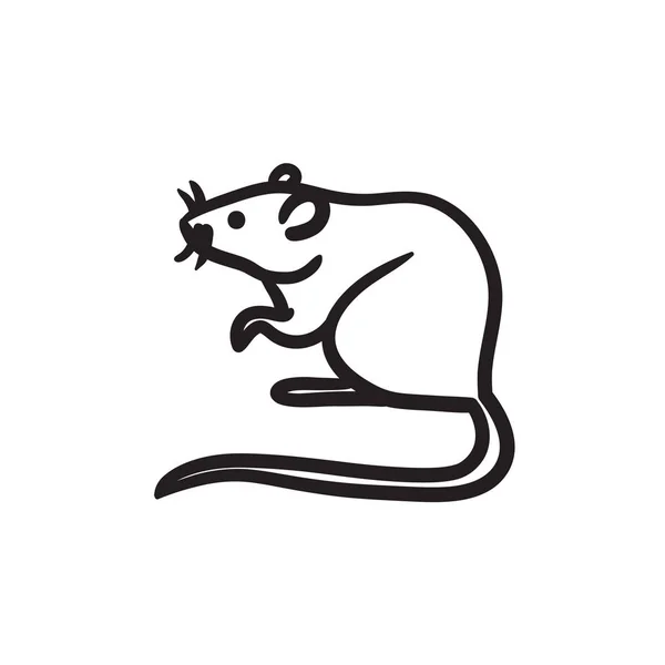Ikona myši skica. — Stockový vektor