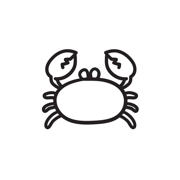 Icono de dibujo de cangrejo . — Vector de stock