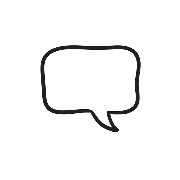 Empty speech square sketch icon. — Stock Vector