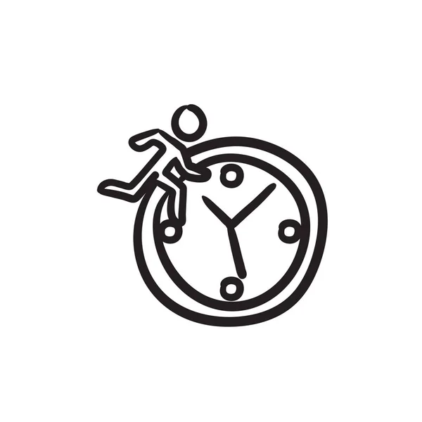 Time management vázlat ikon. — Stock Vector