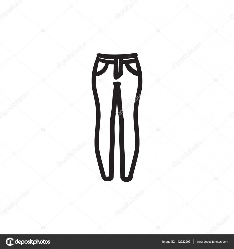 Female jeans sketch icon. Stock Vector by ©VisualGeneration 142922297