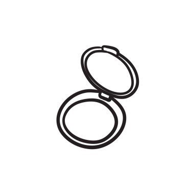 Pudra kutusu kroki simgesi.