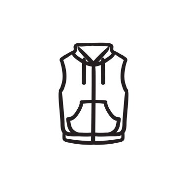 Ceket kroki simgesi yelek.