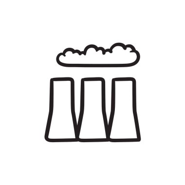 Fabrika borular simgesi kroki