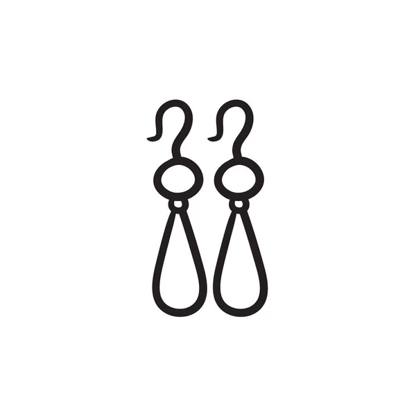 Paire de boucles d'oreilles croquis icône . — Image vectorielle