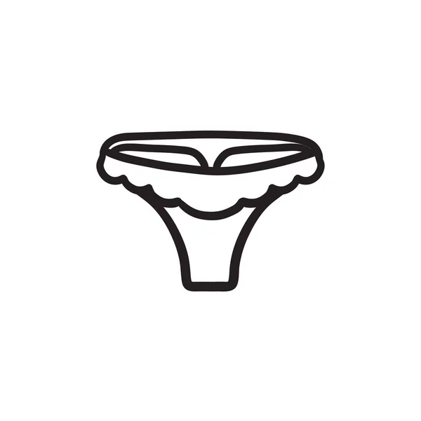 Panties sketch icon. — Stock Vector