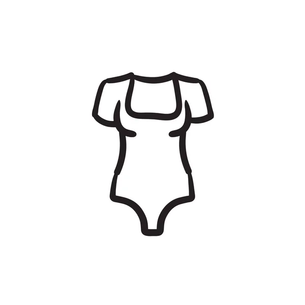 Bodysuit bosquejo icono . — Archivo Imágenes Vectoriales