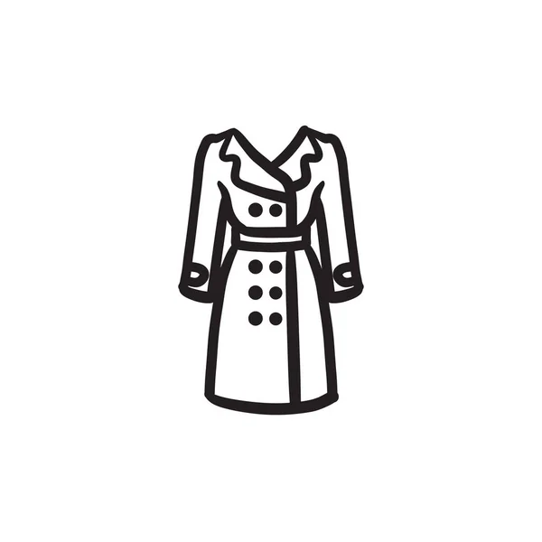 Coat sketch icon. — Stock Vector