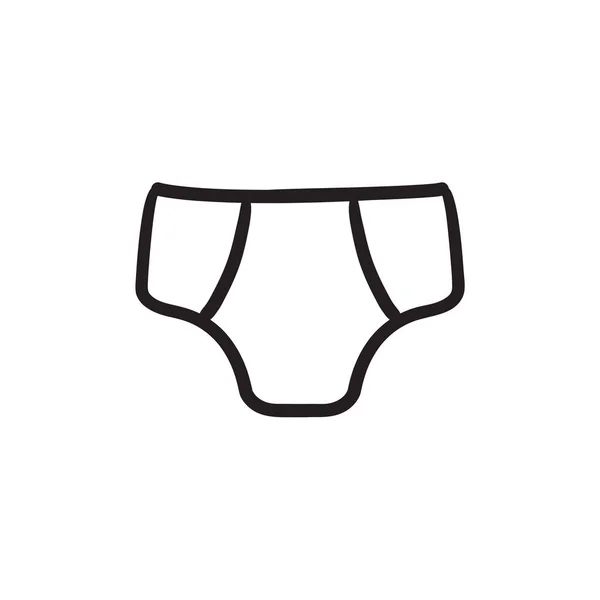 Male underpants sketch icon. — Stock Vector