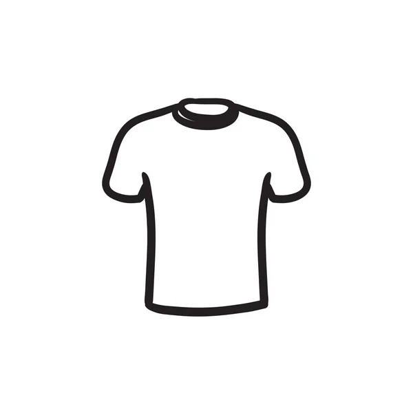Männliches T-Shirt-Sketch-Symbol. — Stockvektor