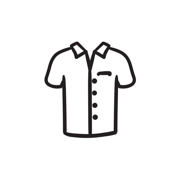 Ícone do esboço da camisa do pólo . —  Vetores de Stock