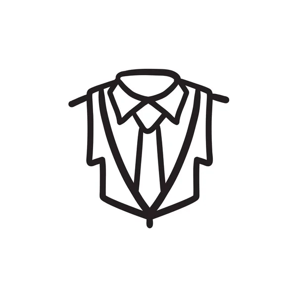 Male suit sketch icon. — Stock Vector