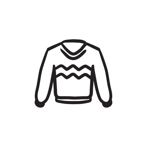 Ícone de esboço de camisola . — Vetor de Stock