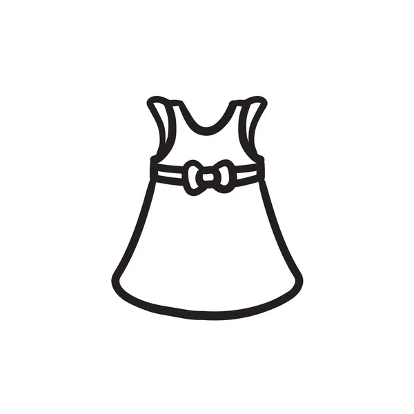 Vestido de bebé icono de boceto . — Archivo Imágenes Vectoriales