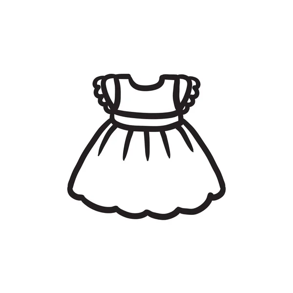 Bébé robe croquis icône . — Image vectorielle