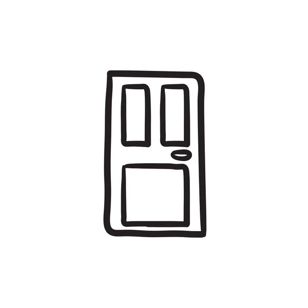 玄関のスケッチのアイコン. — ストックベクタ
