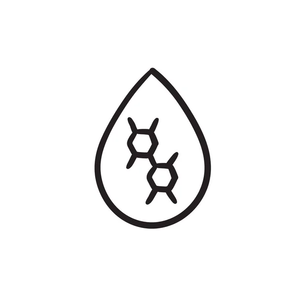 Icono de boceto de gota de aceite . — Vector de stock