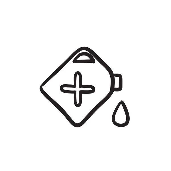 Gas container schets pictogram. — Stockvector