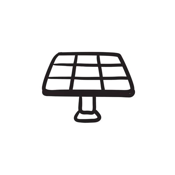 Panel solar icono de boceto . — Vector de stock