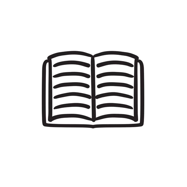 Open boek schets pictogram. — Stockvector