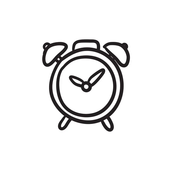 Alarma reloj bosquejo icono . — Vector de stock