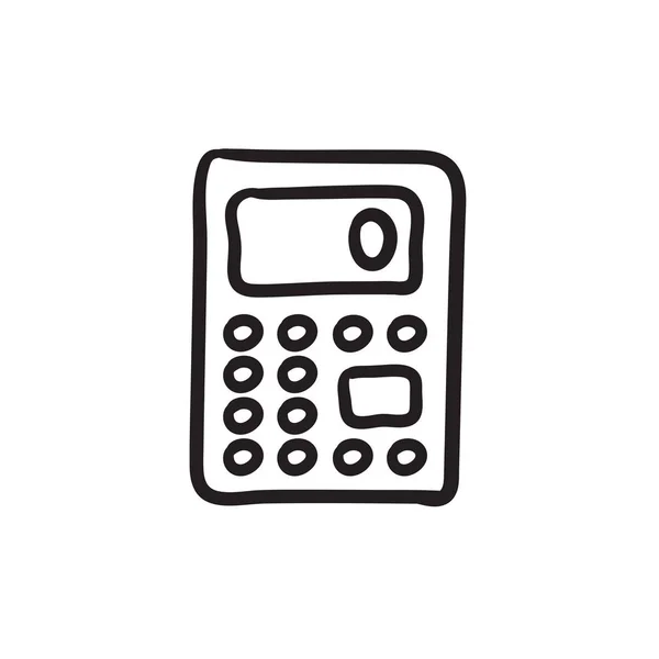 Kalkulator szkic ikona. — Wektor stockowy