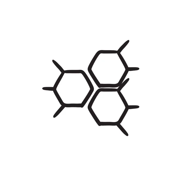 Icono de esbozo de fórmula química . — Vector de stock