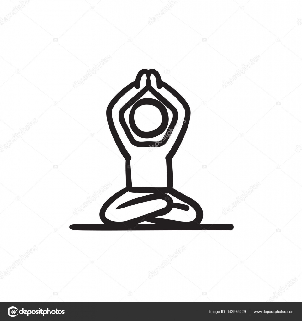 The Root of the Mandrake Sits in the Lotus Pose Stock Vector