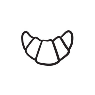 Kruvasan kroki simgesi.