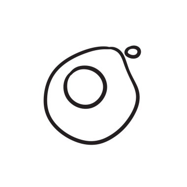 Kızarmış yumurta kroki simgesi.