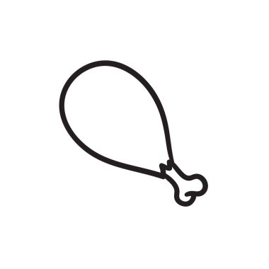 Tavuk bacağı kroki simgesi.