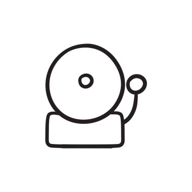 Yangın alarmı skeç simgesi.