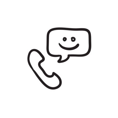 Konuşma kare kroki simgesini alıcısıyla.