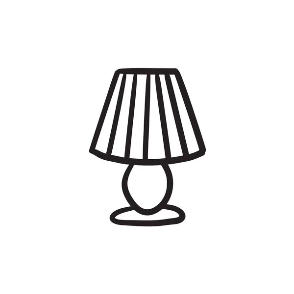 Table lamp sketch icon. — Stock Vector