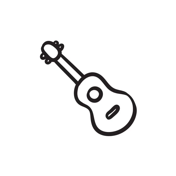 Icône de croquis de guitare . — Image vectorielle