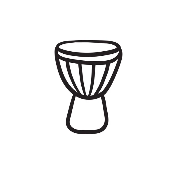 Timpani bosquejo icono . — Vector de stock