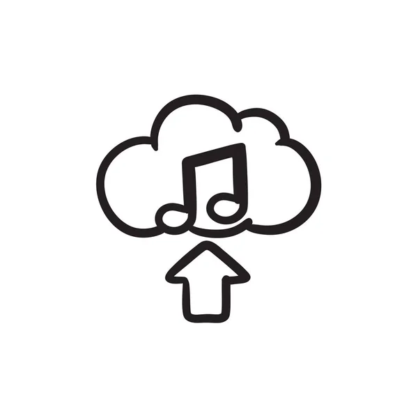 Télécharger l'icône de croquis de musique . — Image vectorielle