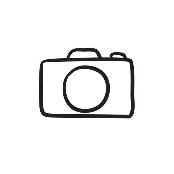 Camera sketch icon. — Stock Vector
