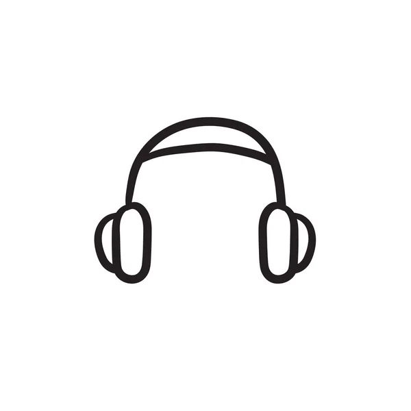 Headphone sketch icon. — Stock Vector