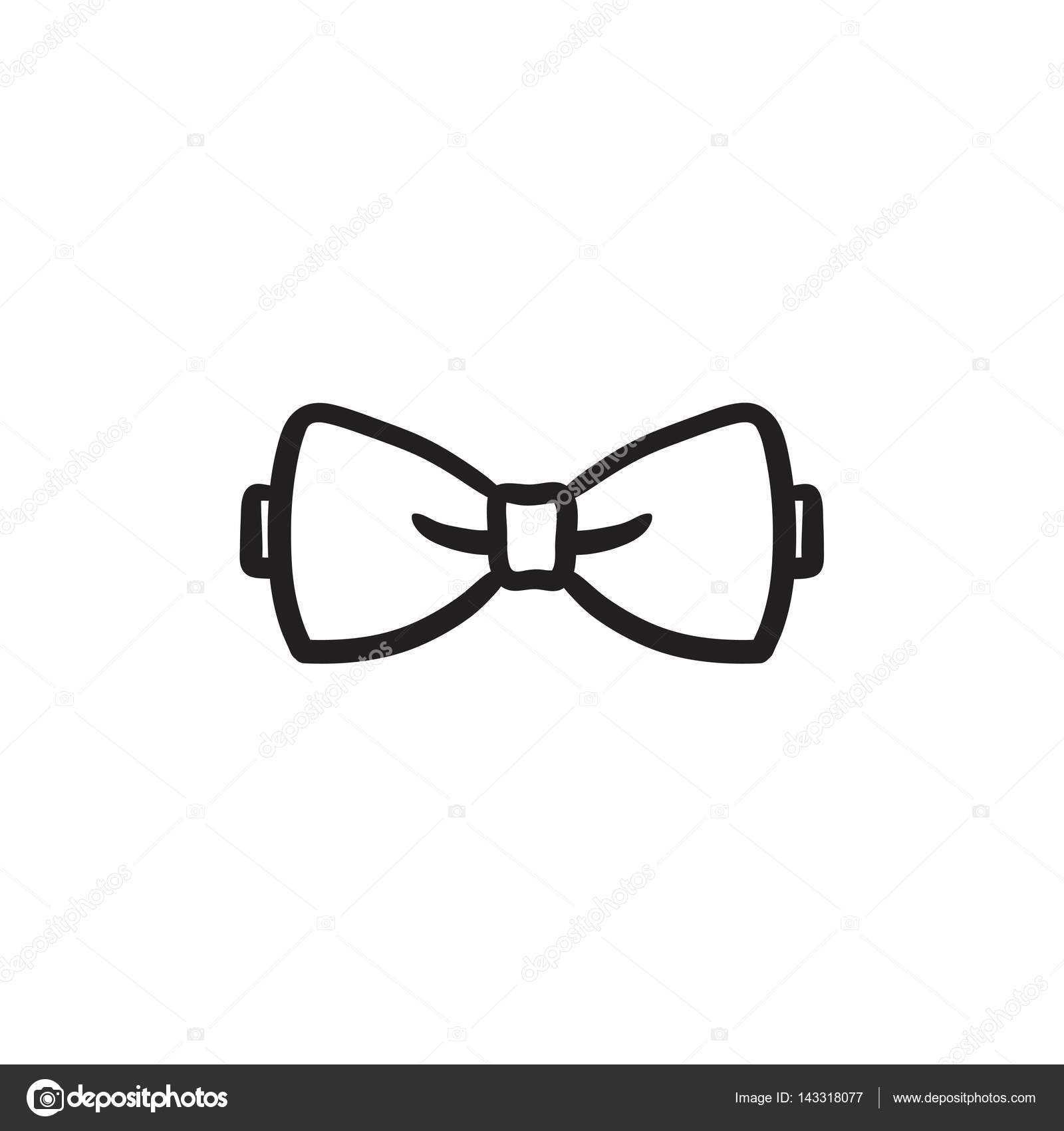 Strikje schets pictogram — Stockvector