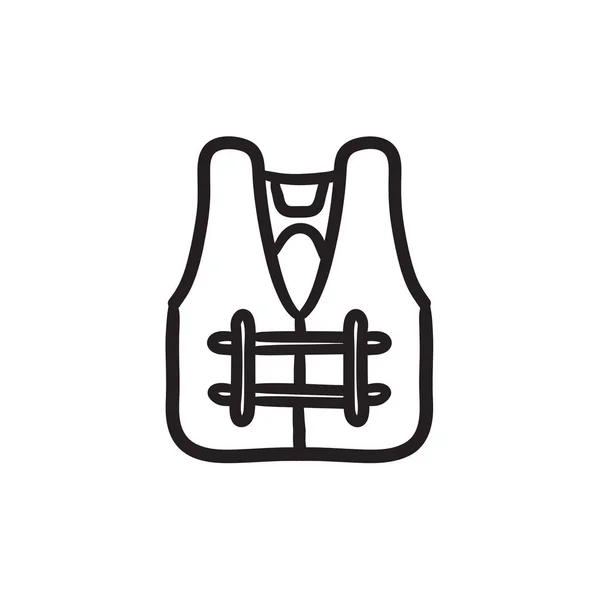 Life vest sketch icon. — Stock Vector © VisualGeneration 112239610