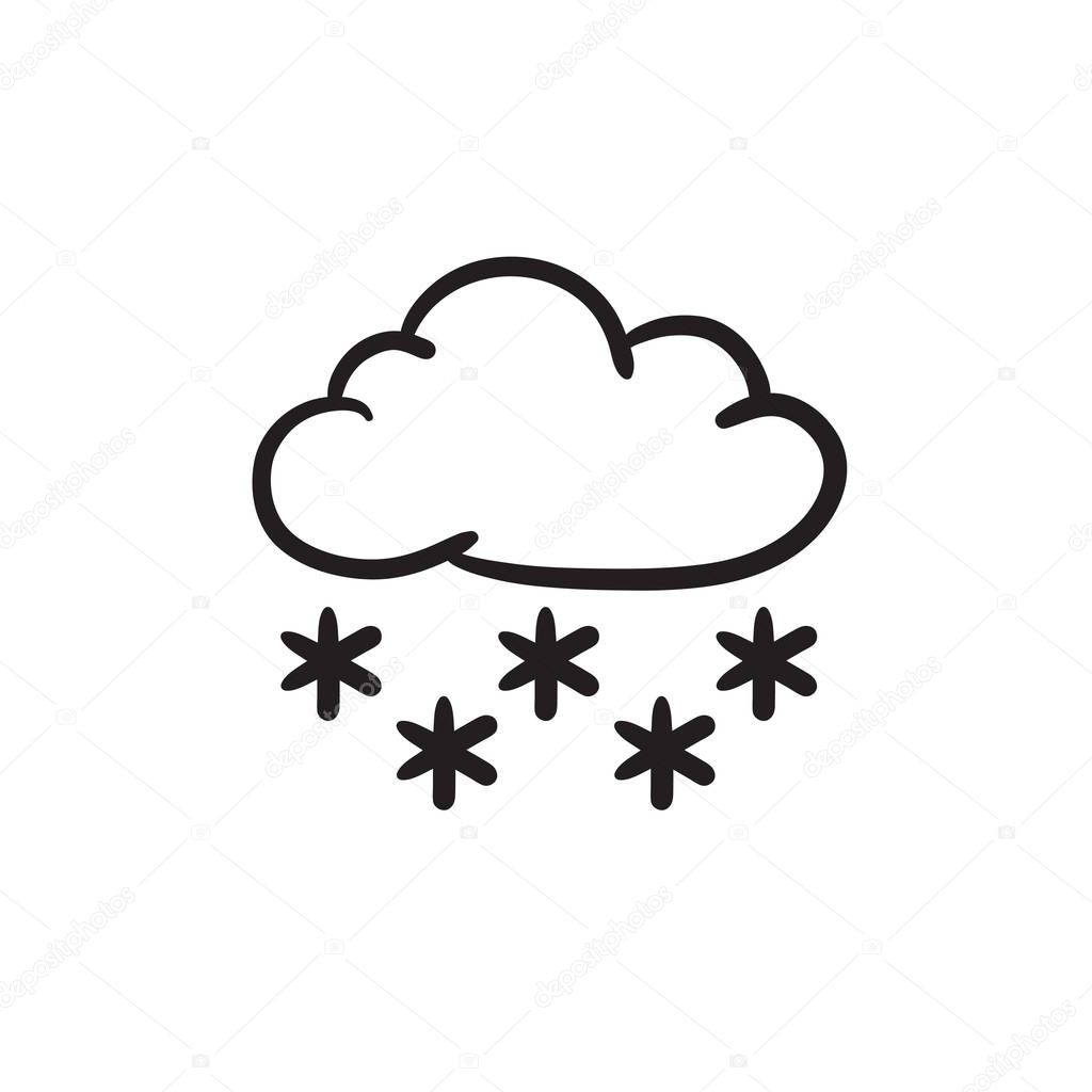  Nuage  de neige  dessin  ic ne  Image  vectorielle rastudio 